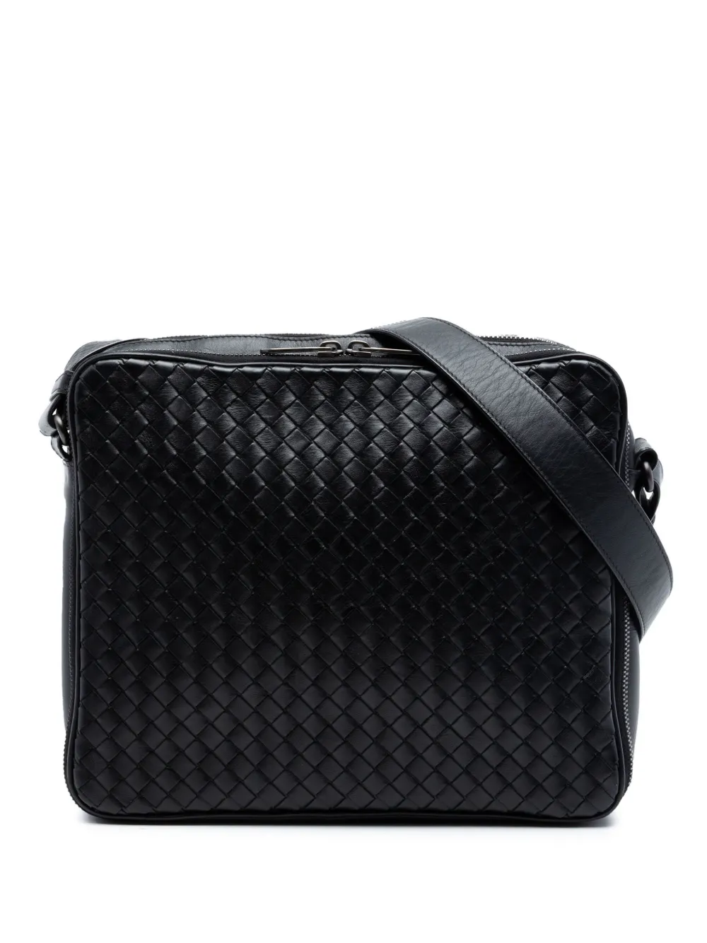 Bottega Veneta Pre-Owned 2012-2026 Nappa Intrecciato Messenger Bag crossbody bag - Schwarz