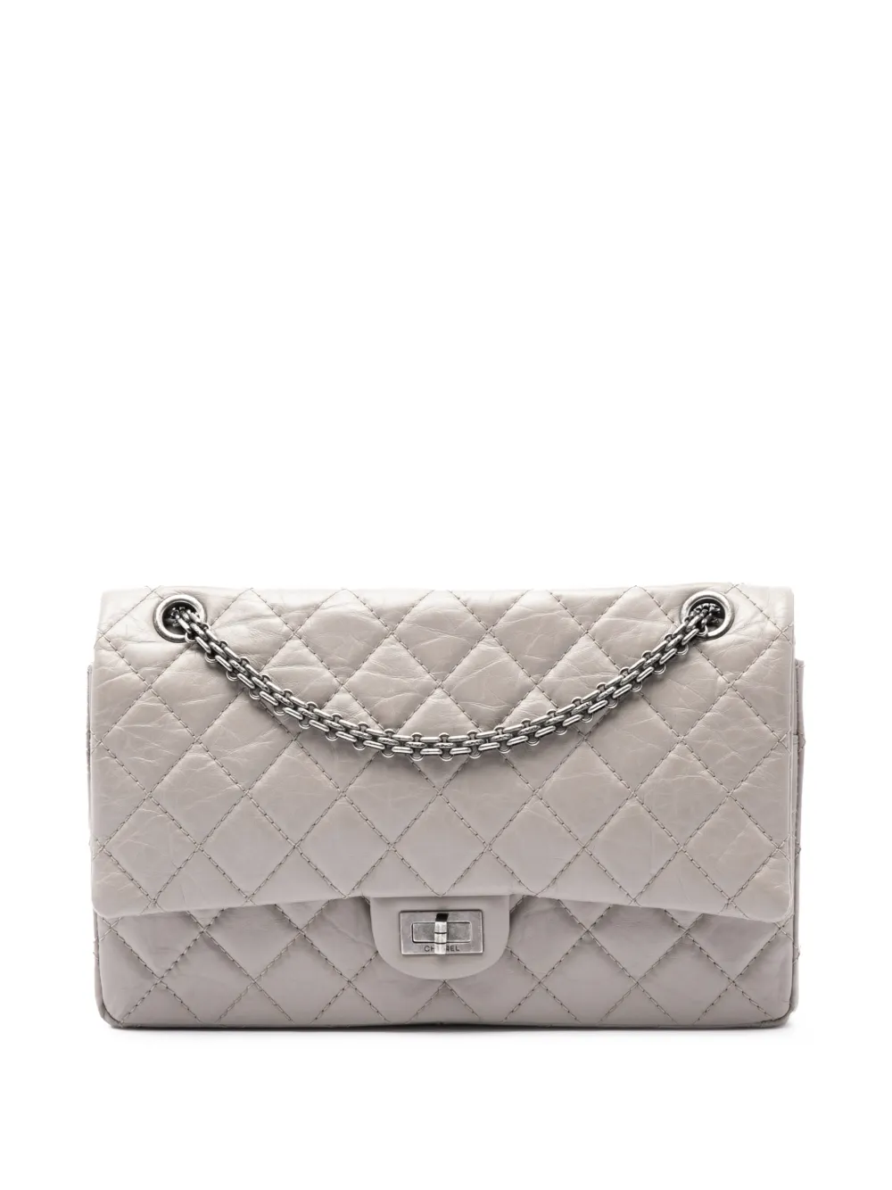 CHANEL Pre-Owned 2011 Quilted Aged Calfskin Reissue 2.55 Double Flap 226 shoulder bag - Grigio