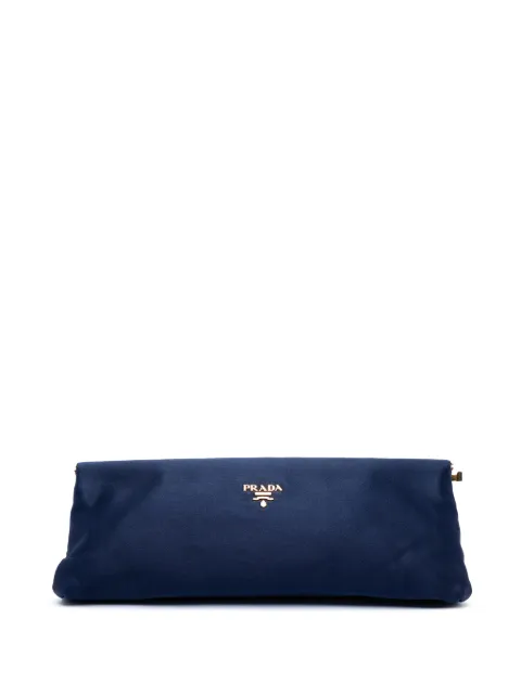 Prada Pre-Owned pochette East West Frame en satin (2013-2026)