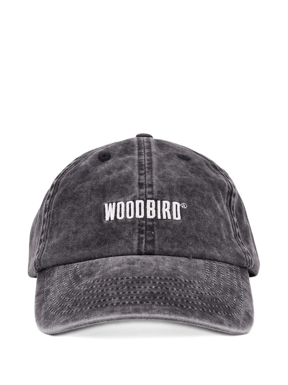 Woodbird Core embroidered-logo washed-finish cap - Grigio