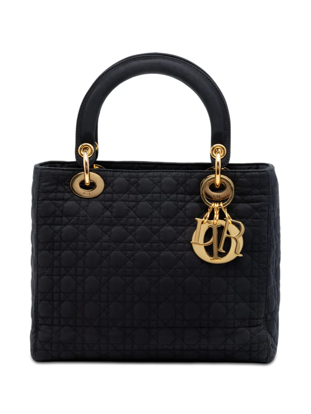 Christian Dior Pre-Owned 20th Century Medium Nylon Microcannage Lady Dior satchel - Black