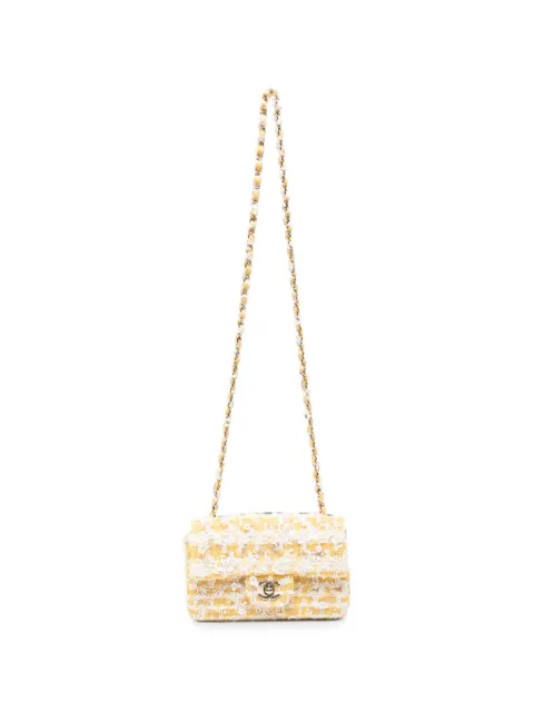 CHANEL Pre-Owned 2018-2019 Flap tweed mini shoulder bag