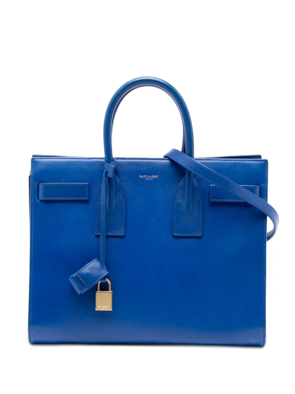 Saint Laurent Pre-Owned 2014 Small Leather Sac De Jour satchel - Blue