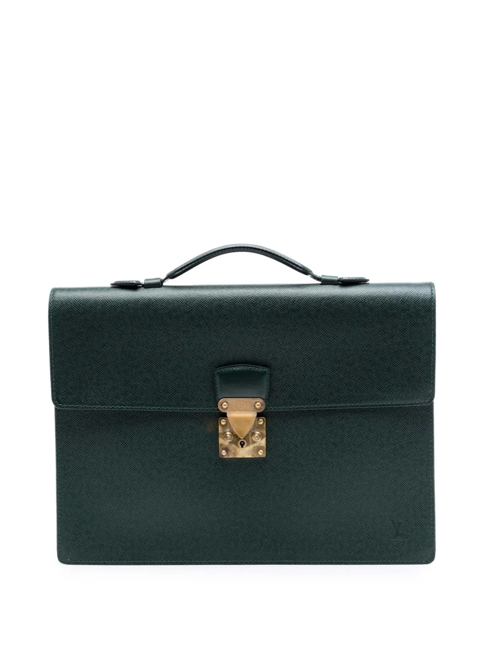 Louis Vuitton Pre-Owned 2015 Taiga Serviette Kourad Briefcase business bag - Verde