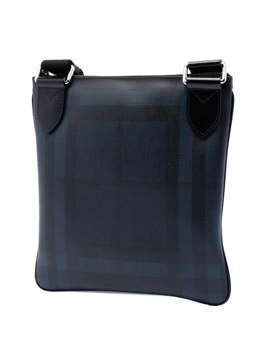  Burberry Pre-owned Sac à Bandoulière Beckley En Toile Enduite à Motif Smoke Check (2000-2017) - Bleu 