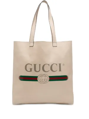 Gucci Pre-Owned ロゴ ショッパー トート プリント キャンバス