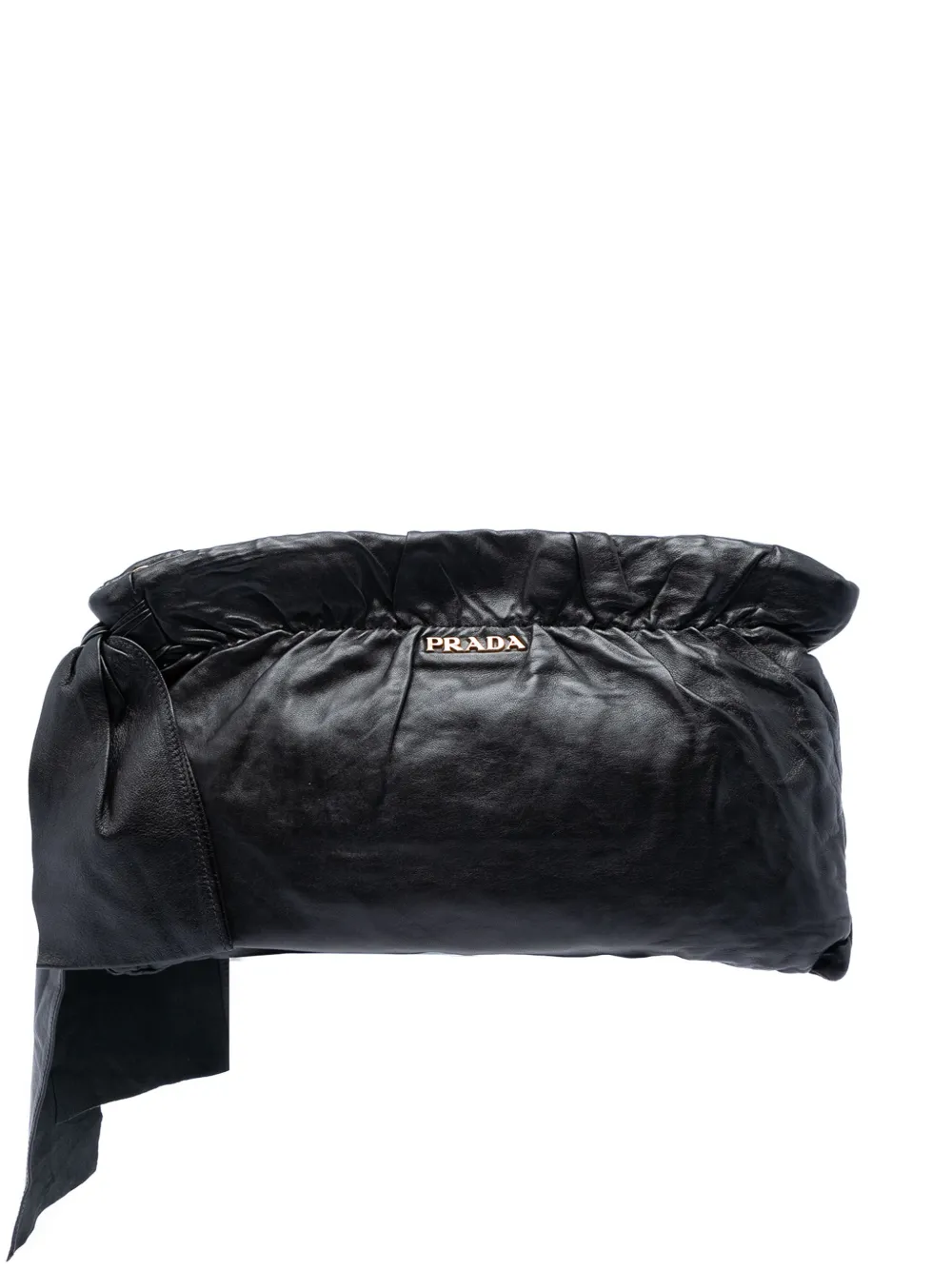 Prada Pre-Owned 2000-2013 Nappa Antique Bow clutch bag - Black