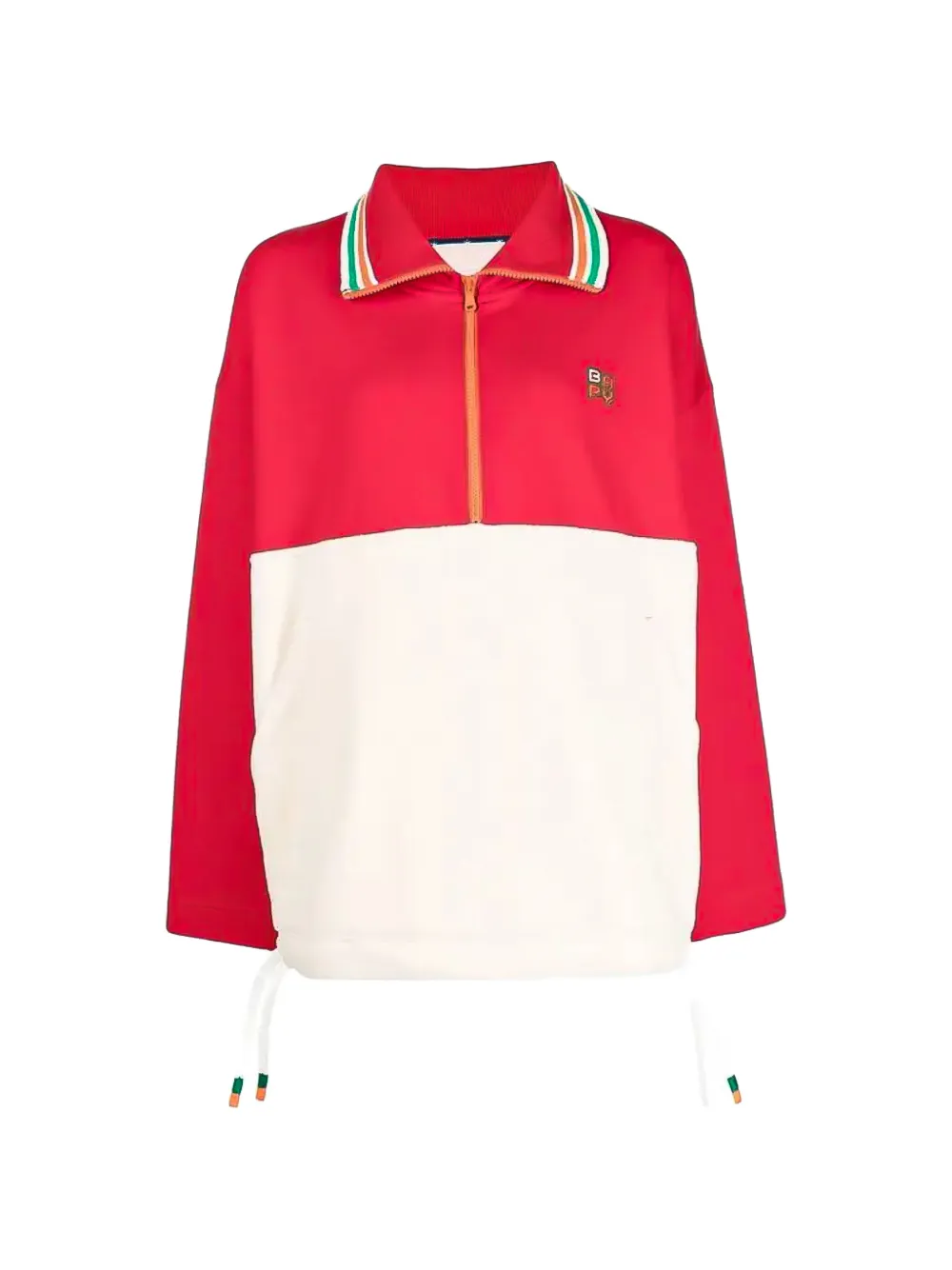 A BATHING APE® two-tone half-zip sweatshirt - Rosso