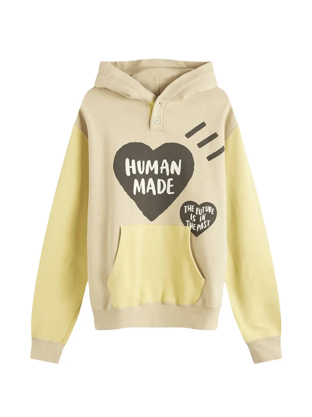 Human Made logo-print colour-block hoodie - Toni neutri
