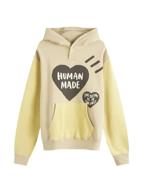 Human Made logo-print colour-block hoodie