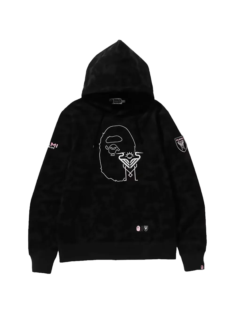 A BATHING APE® x Inter Miami CF camo-print hoodie - Nero