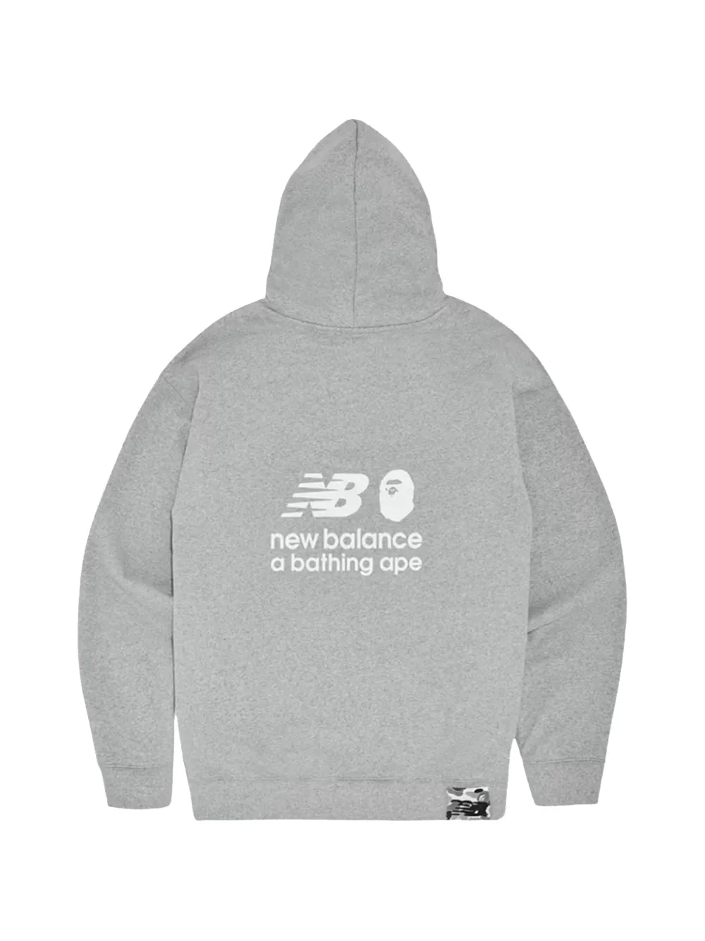 A BATHING APE x New Balance Ape Head logoprinten hoodie Grijs