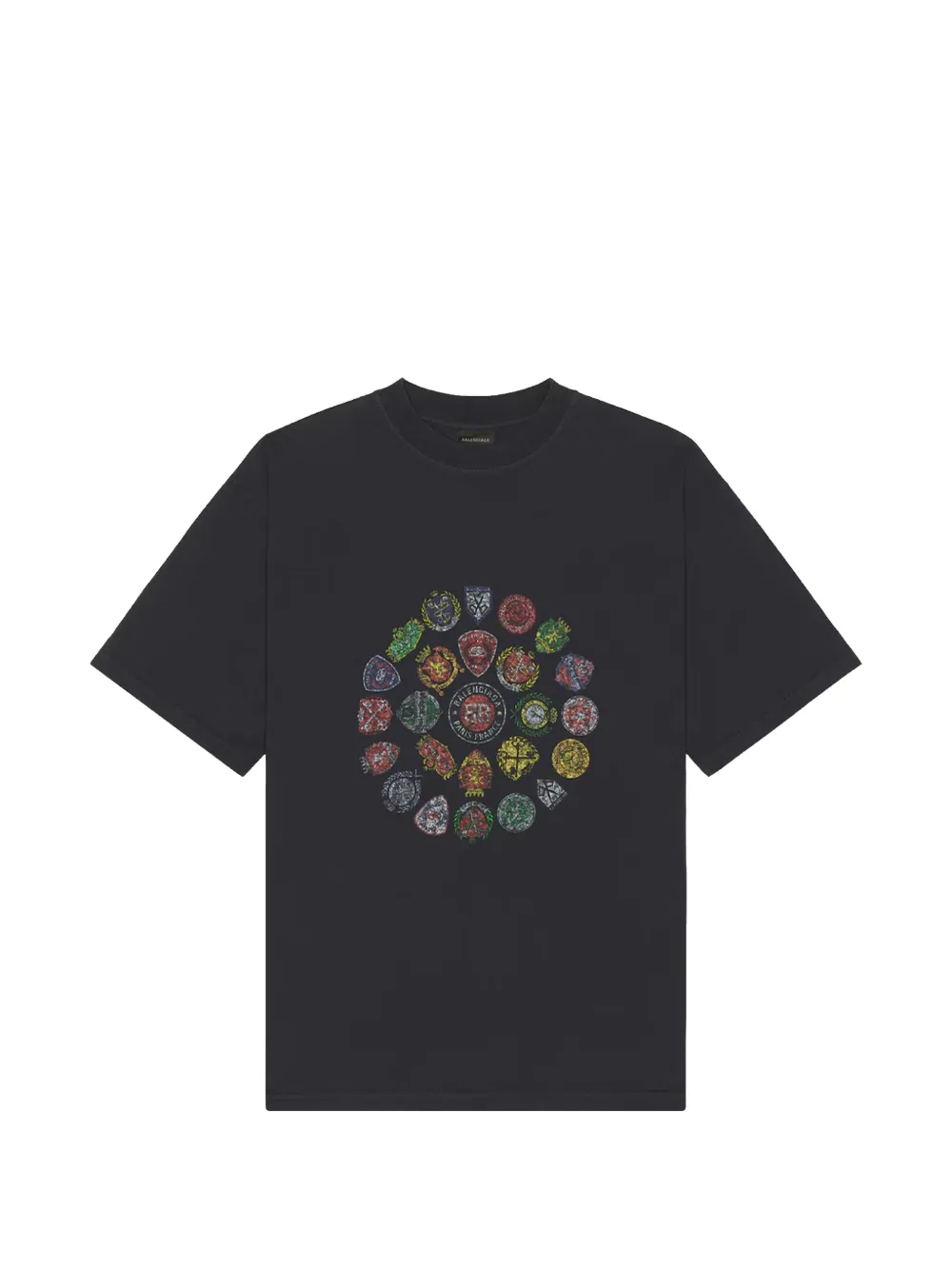 Balenciaga Spiral Crest T-shirt - Schwarz