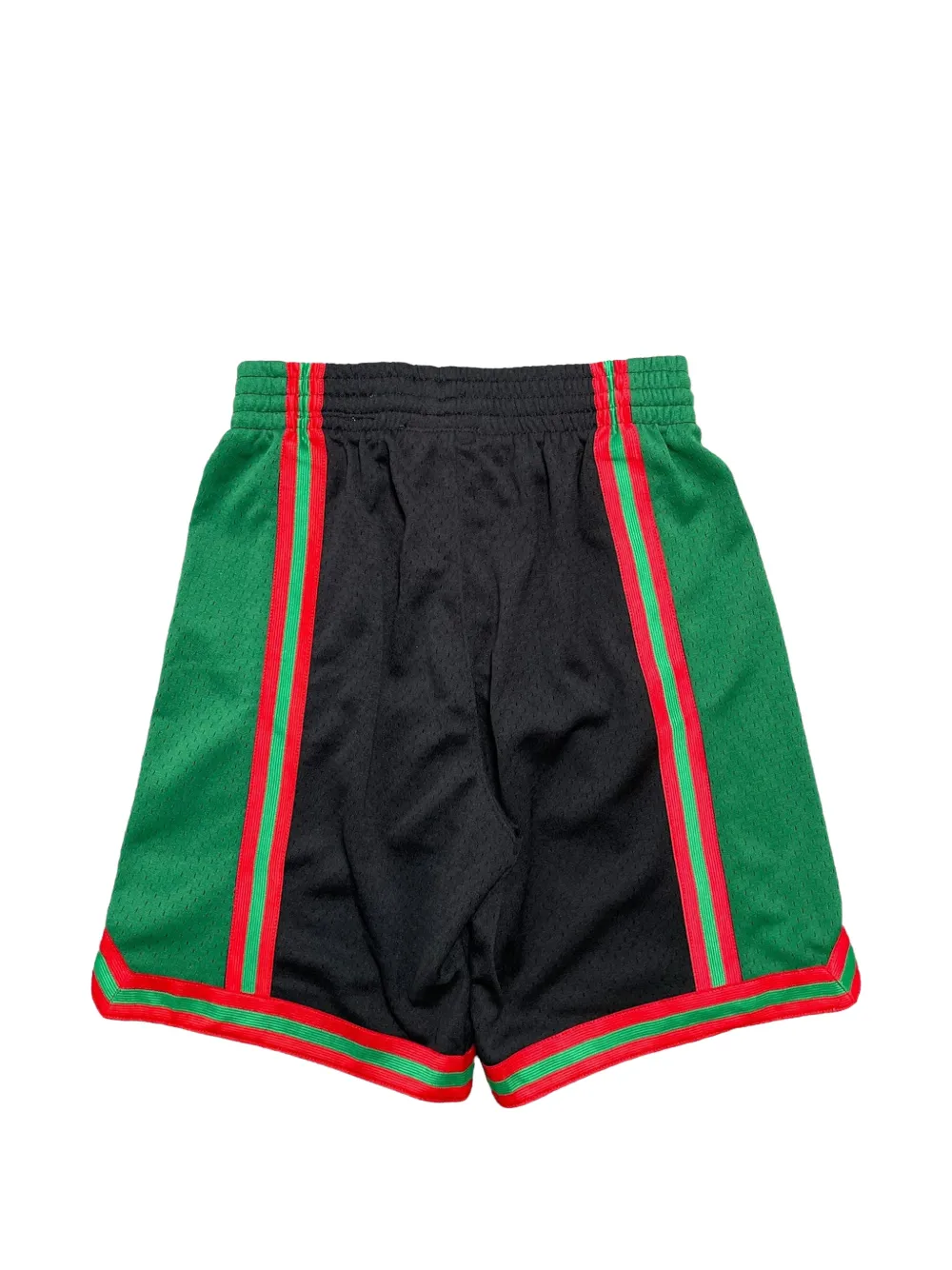 Mitchell & Ness Swingman mesh shorts met colourblocking Zwart