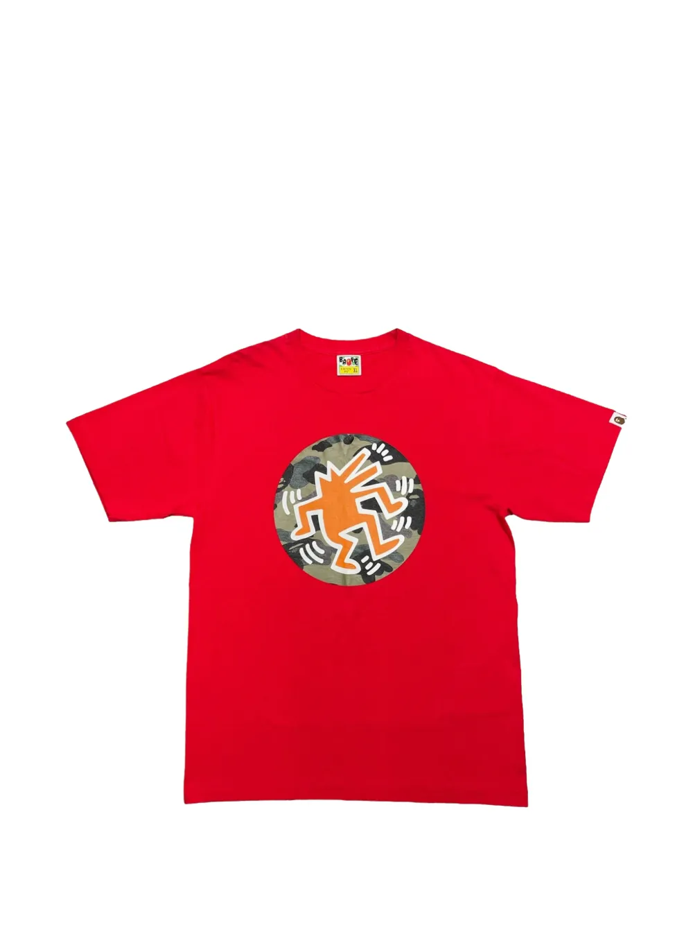 A BATHING APE® 키스 해링 그래픽 프린트 티셔츠 | 레드 | Image 1