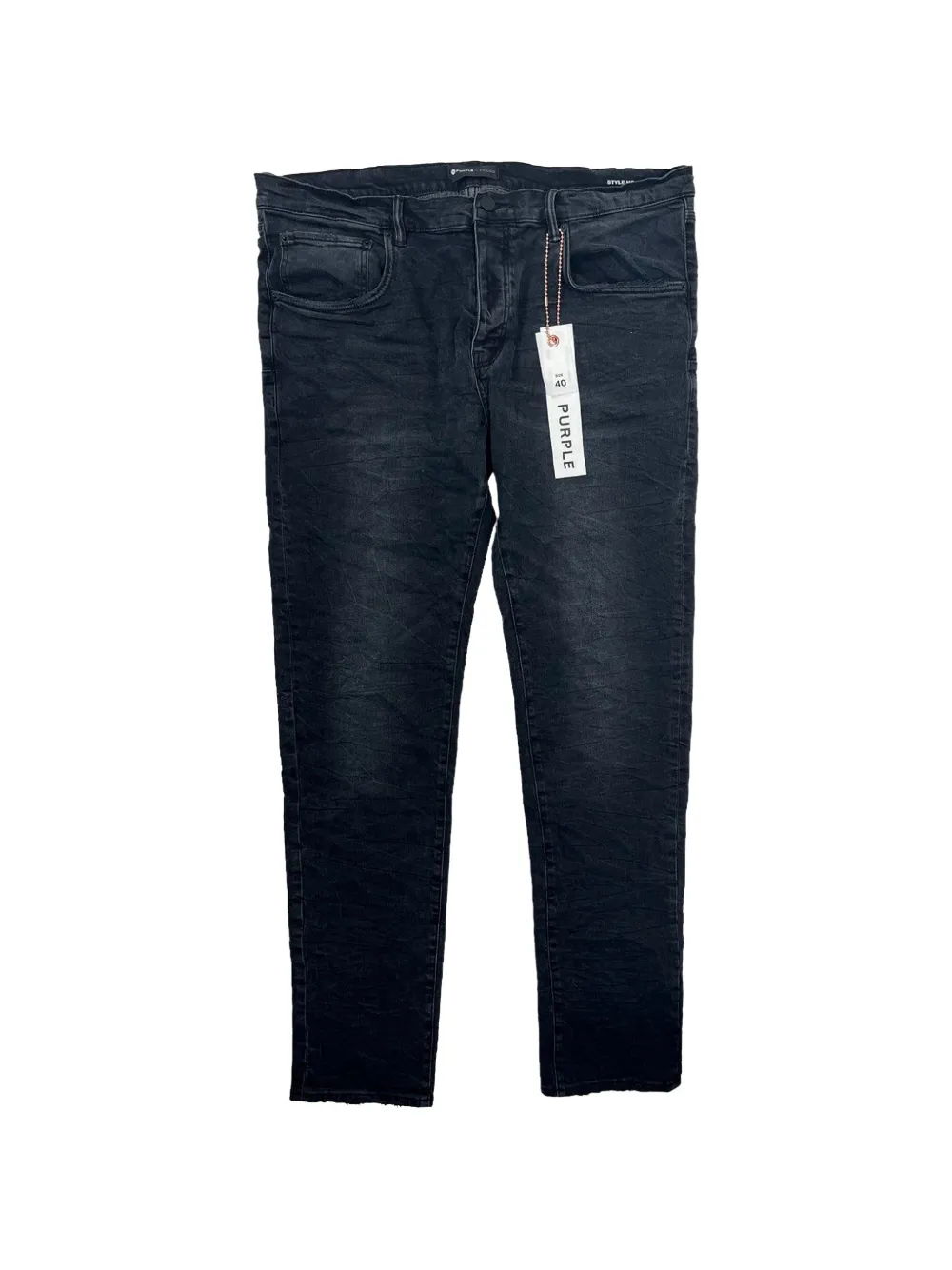 Purple Brand P001 resin-finish jeans - Nero