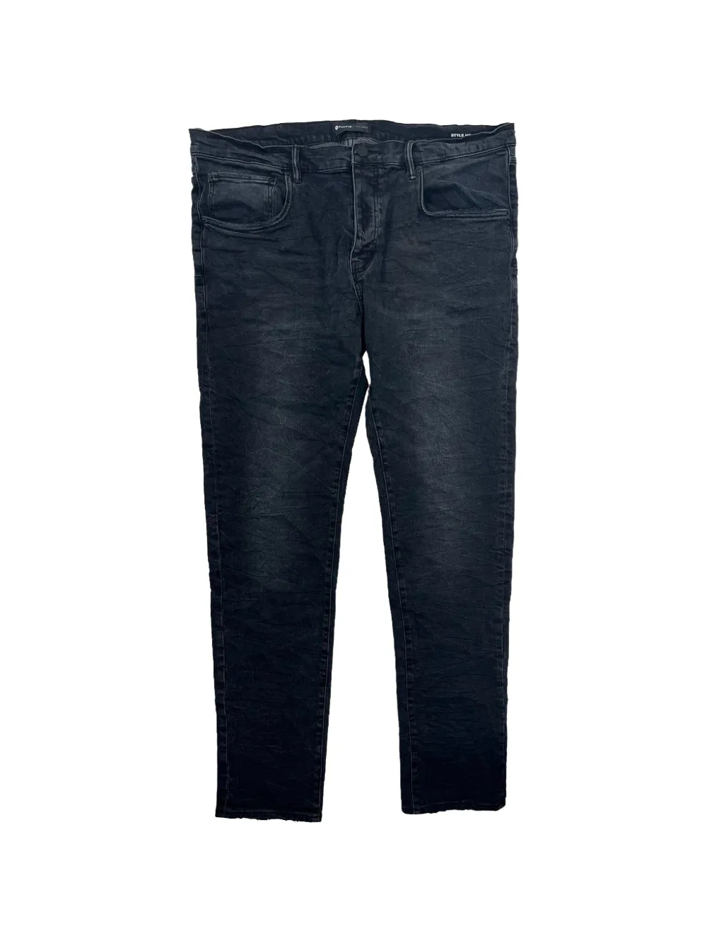 Purple Brand P001 resin-finish jeans - Nero