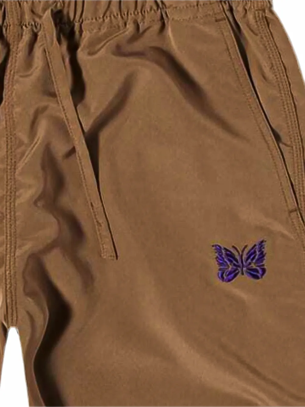  Needles Embroidered-logo Drawstring Shorts - Neutro 
