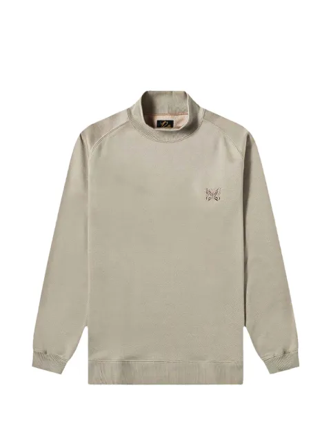 Needles logo-embroidered mock-neck sweatshirt