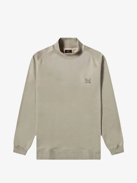 Needles logo-embroidered mock-neck sweatshirt