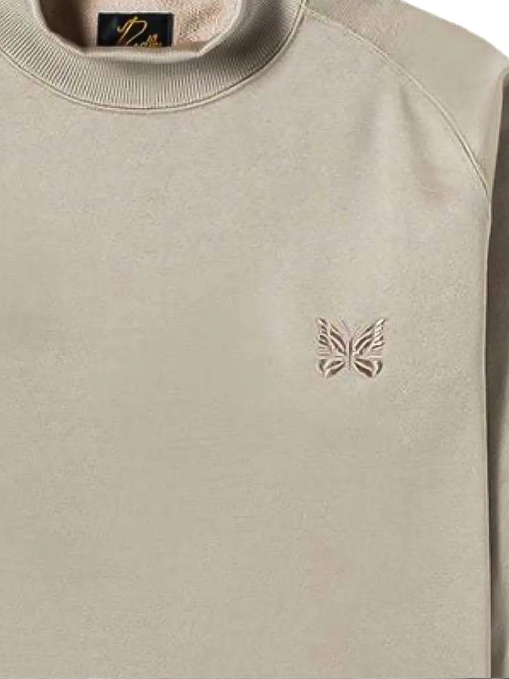 Needles Sweater met geborduurd logo Beige