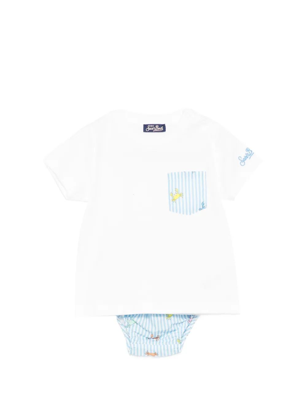 MC2 Saint Barth Kids trousseau de naissance Samy à imprimé crabe - Blanc MC2 Saint Barth Kids trousseau de naissance Samy à imprimé crabe - Blanc