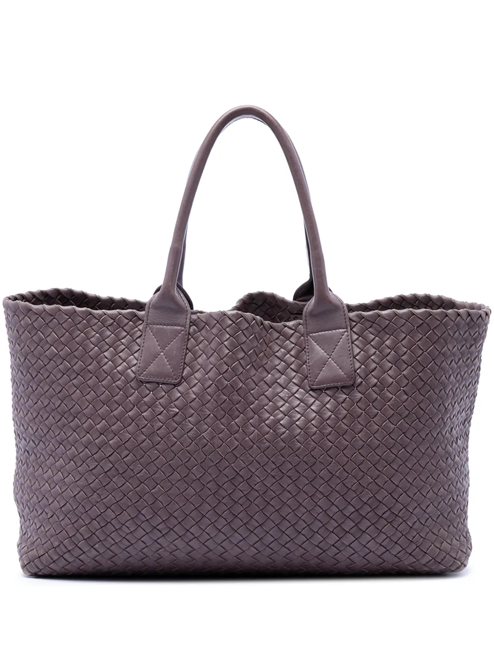 Bottega Veneta Pre-Owned 2012-2026 Limited Edition Medium Lambskin Intreccio Cabat tote bag - Violett
