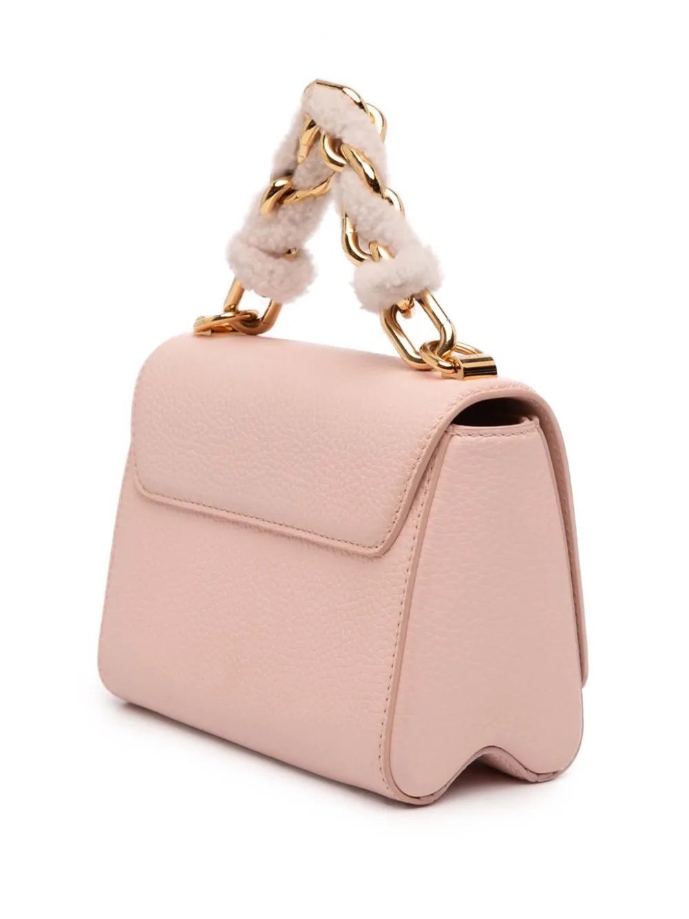  Louis Vuitton Pre-owned Sac à Bandoulière En Cuir Taurillon Et Shearling à Poignée Tressée (2021-2026) - Rose 