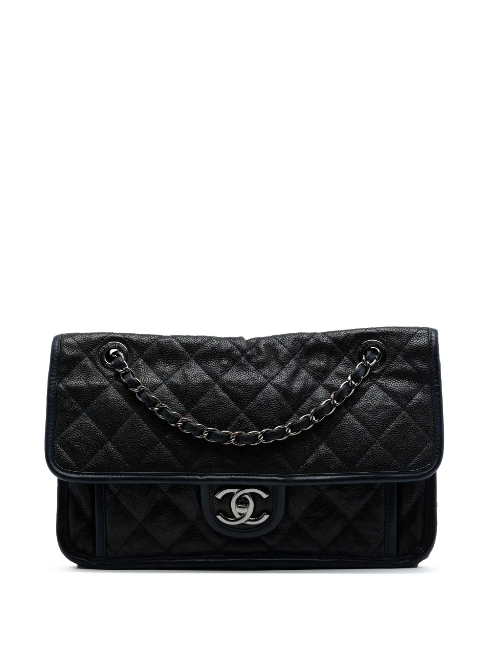 CHANEL Pre-Owned 2013-2014 Medium Caviar French Riviera Flap shoulder bag - Blu