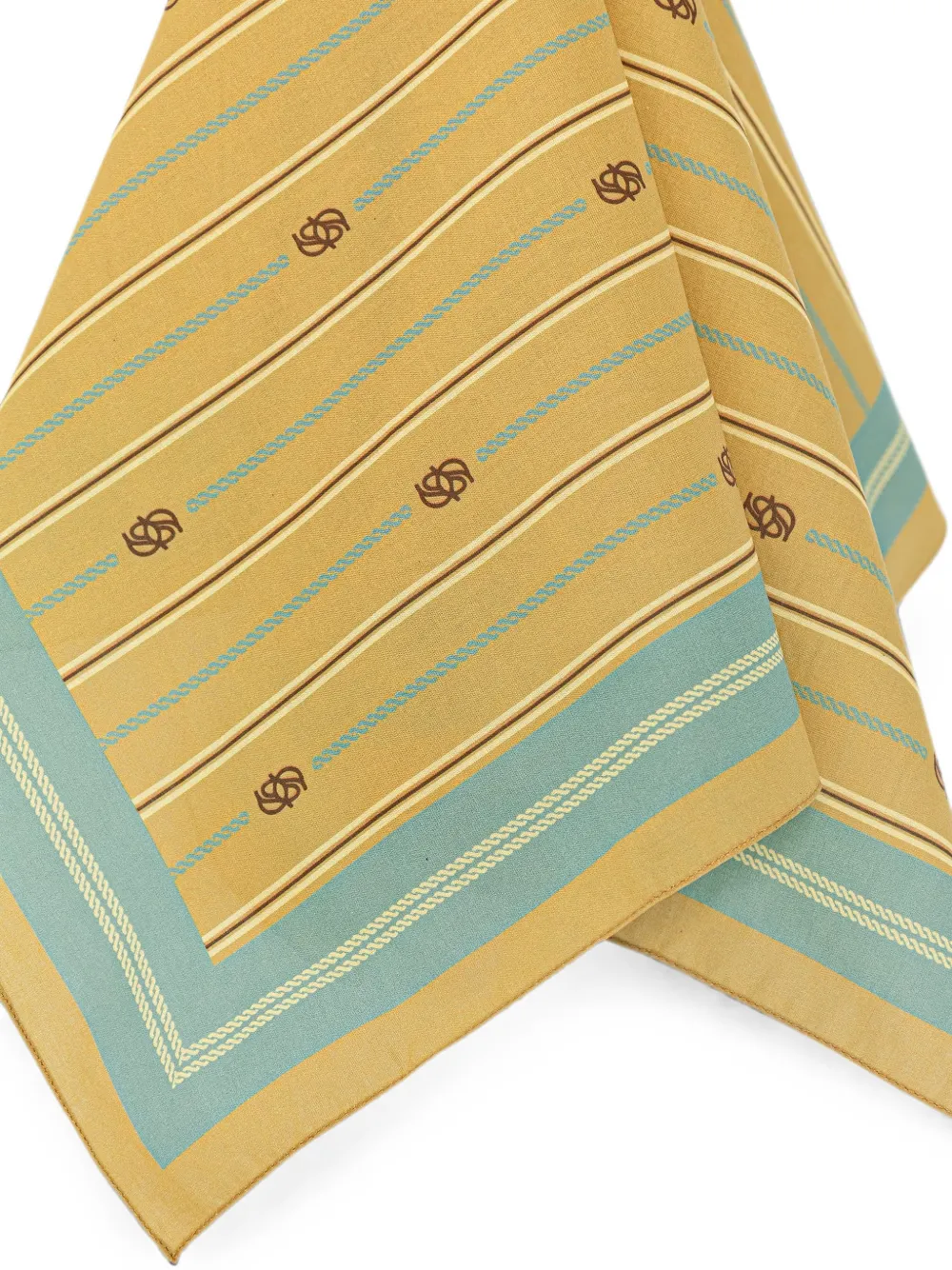 Drôle De Monsieur Sjaal met logoprint Geel
