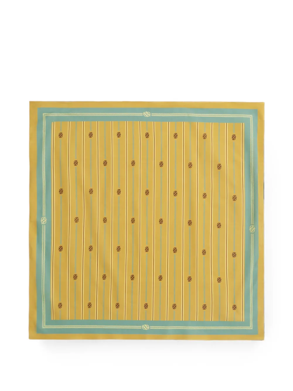 Drôle De Monsieur logo-print striped scarf - Giallo