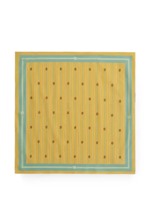 Drôle De Monsieur logo-print striped scarf