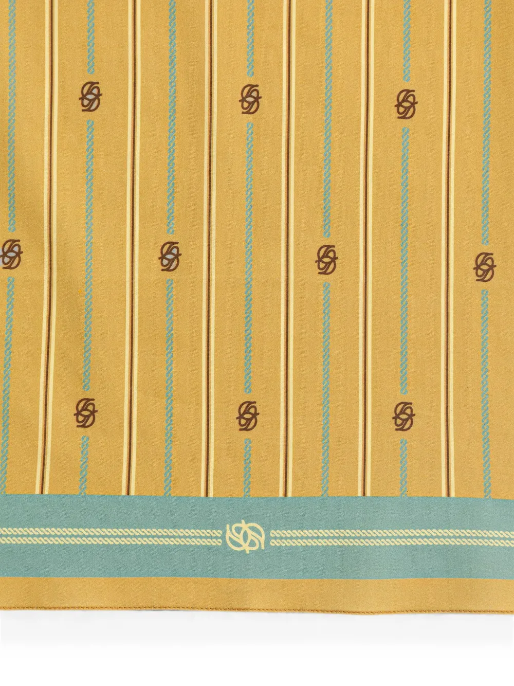 Drôle De Monsieur Sjaal met logoprint Geel