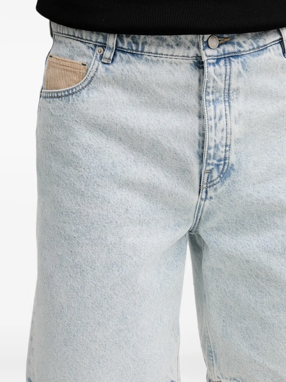 Drôle De Monsieur Shorts met ribfluwelen afwerking Blauw