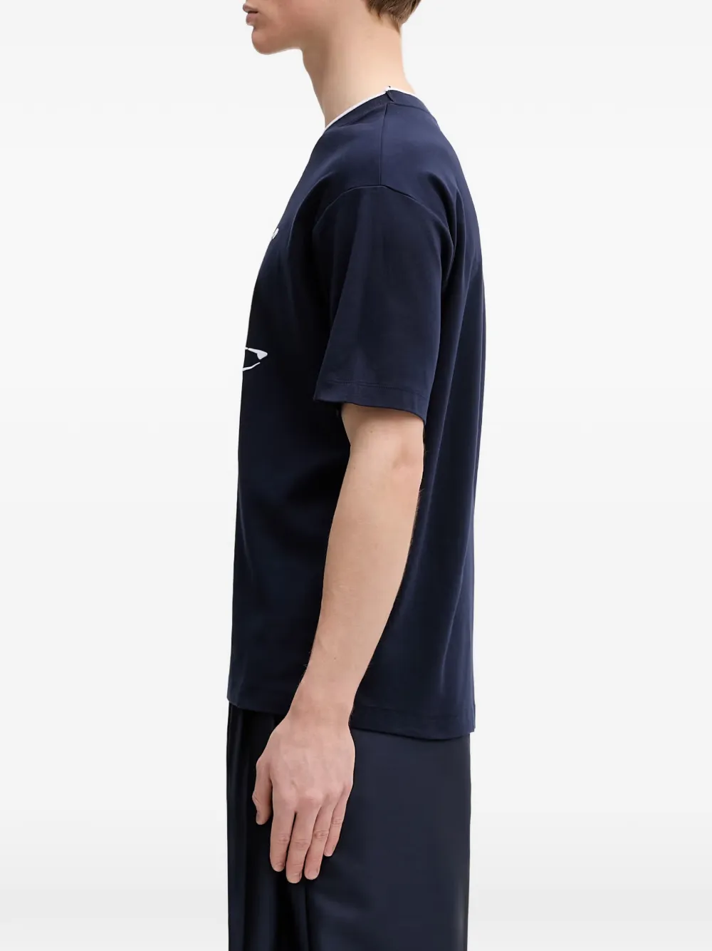 Drôle De Monsieur T-shirt met grafische print Blauw