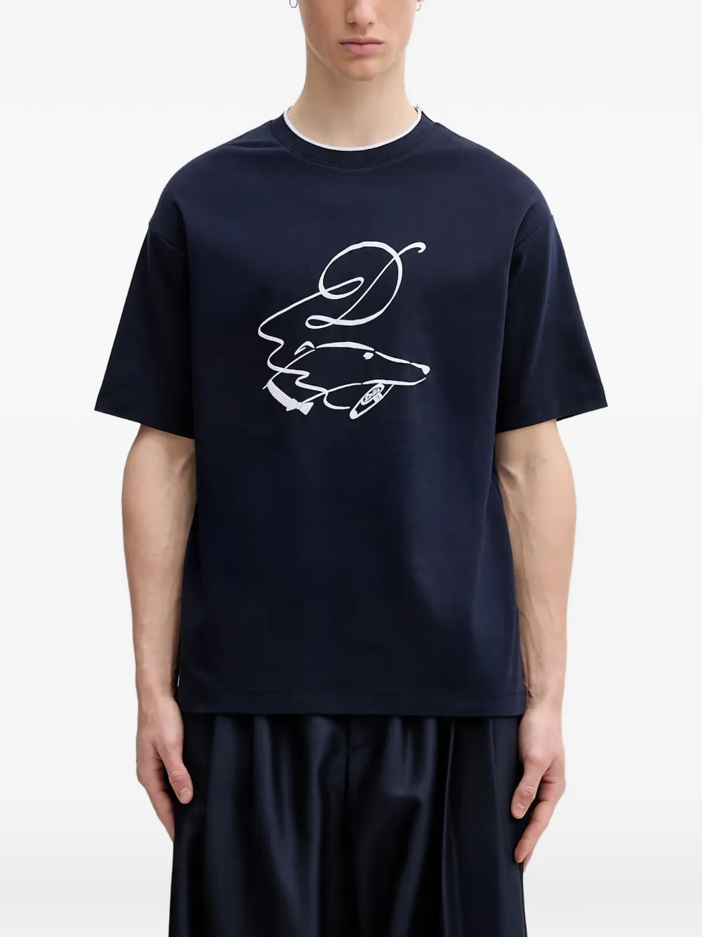 Drôle De Monsieur graphic-print T-shirt - Blu