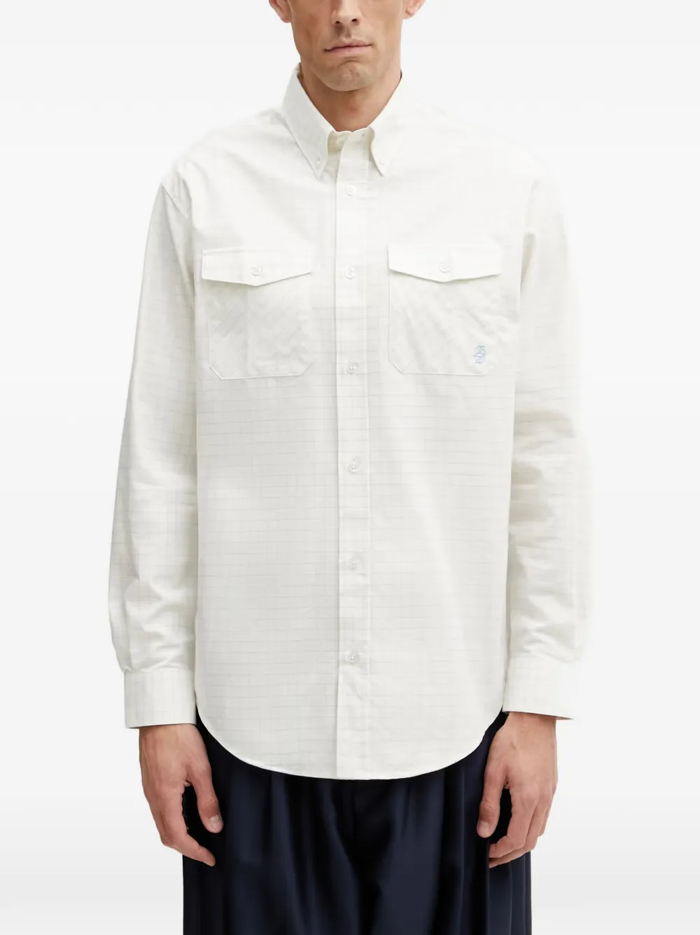 Drôle De Monsieur check-pattern button-down shirt - Toni neutri