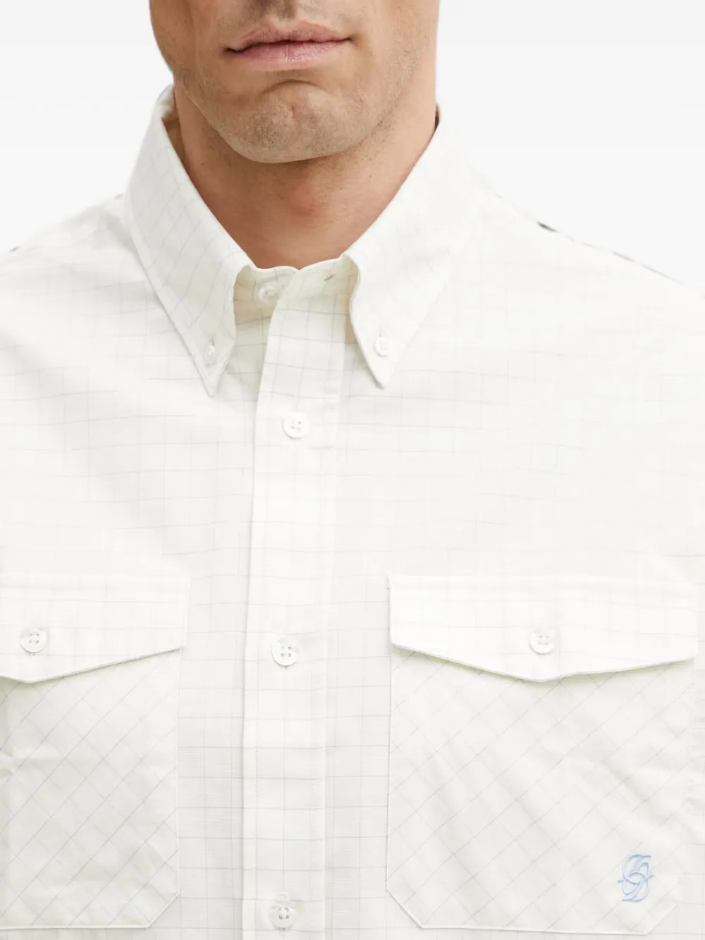 Drôle De Monsieur Geruit overhemd Beige