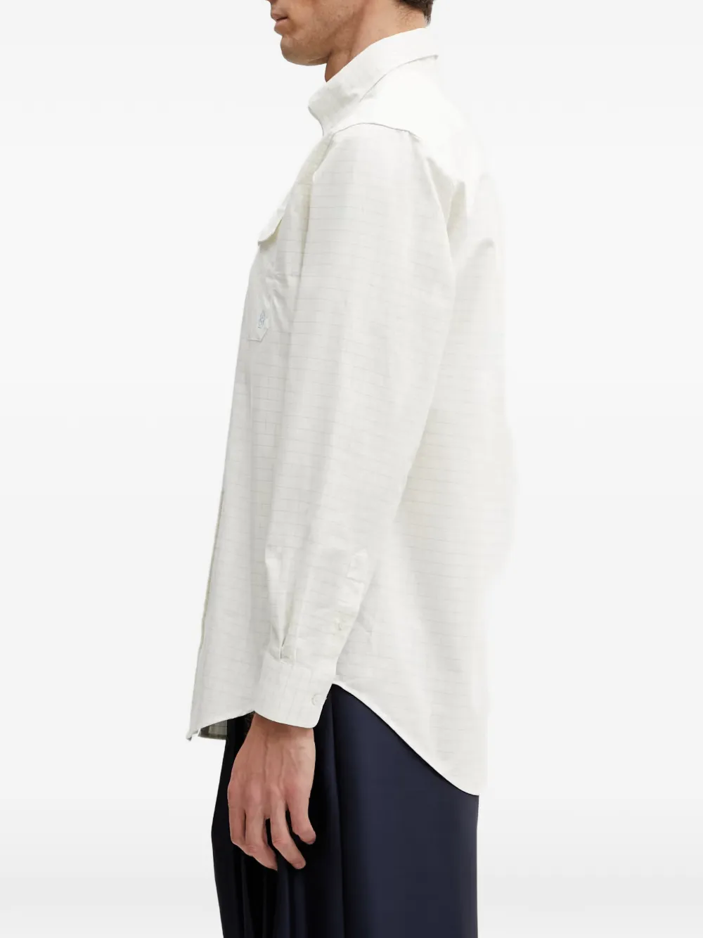Drôle De Monsieur Geruit overhemd Beige