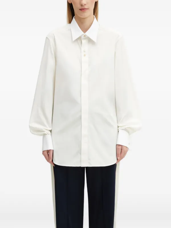 Wales Bonner Portrait Long-sleeve Shirt in Neutrals