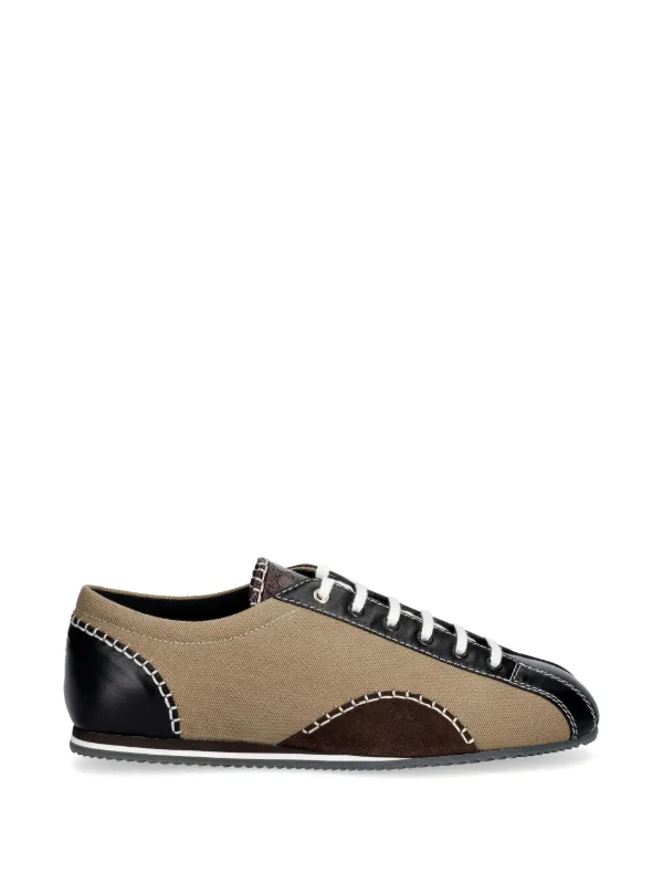 Wales Bonner Paris Contrast-stitch Panelled Sneakers in Neutrals