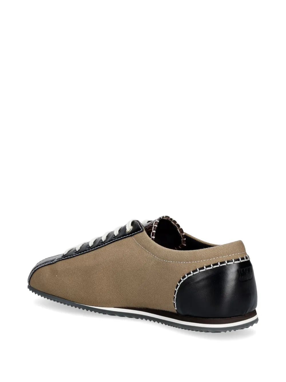 Wales Bonner Paris sneakers met contrasterende stiksels en vlakken Beige