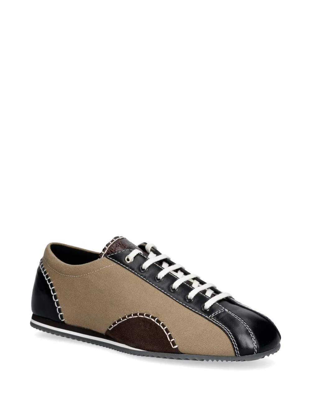 Wales Bonner Paris sneakers met contrasterende stiksels en vlakken Beige