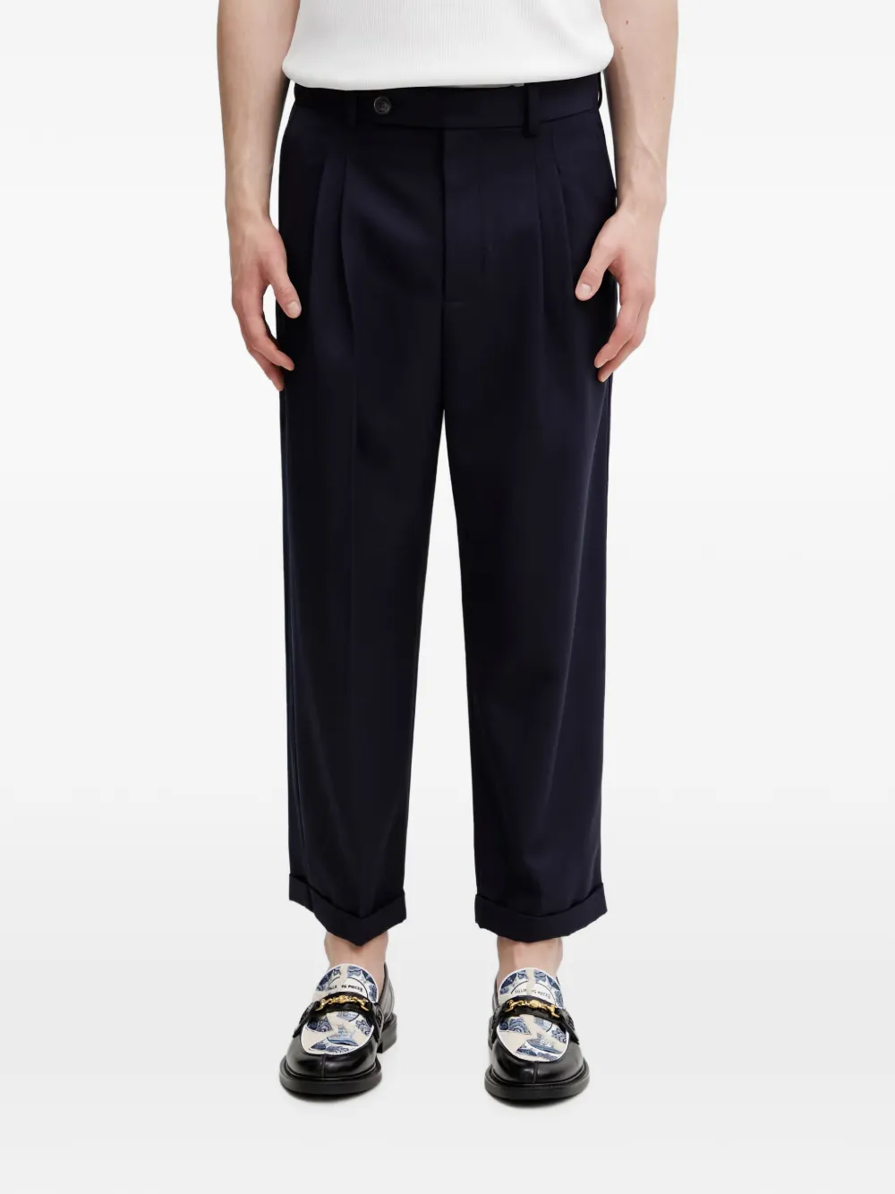 Drôle De Monsieur pleated turned-up trousers