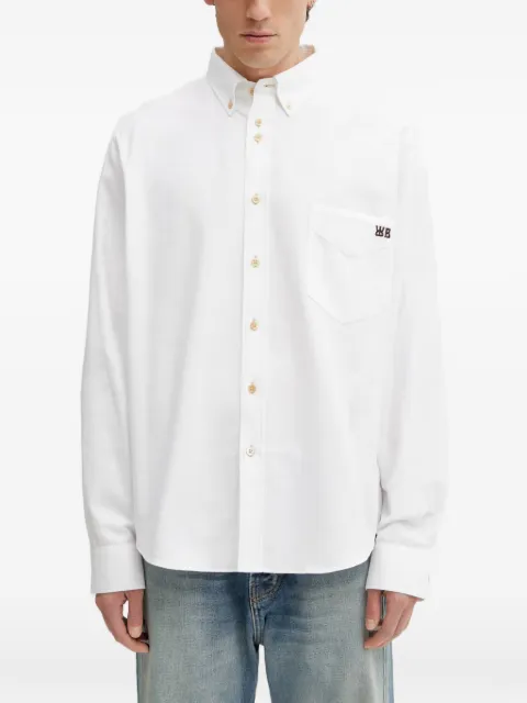 Wales Bonner Isaac logo-embroidered button-down shirt