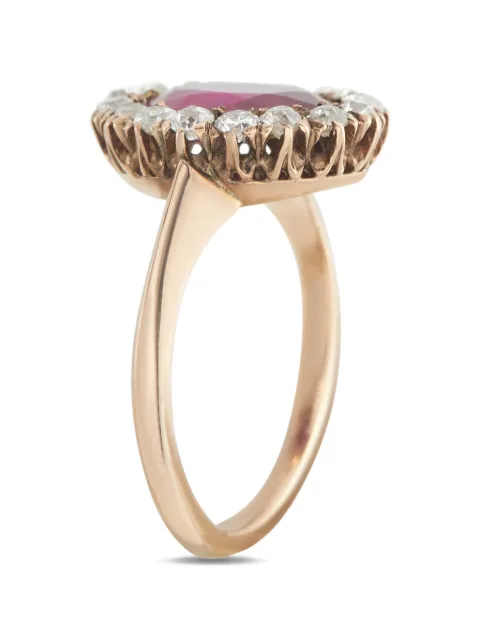 LB Exclusive anillo con diamantes y rubí