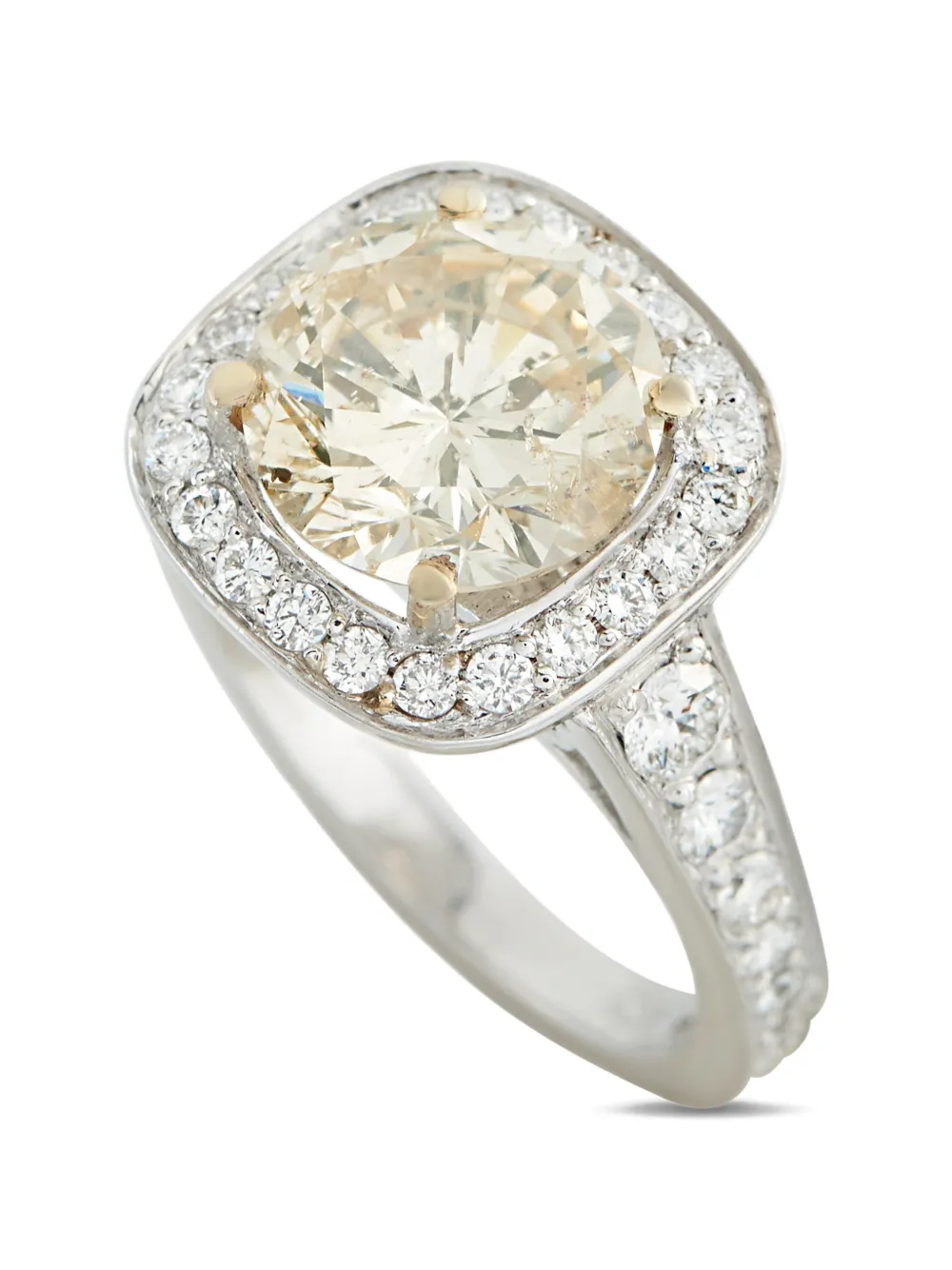 Pre-owned Lb Exclusive Diamond Ring In Silver