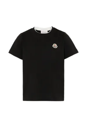 Moncler Enfant ロゴ Tシャツ | ブラック | FARFETCH JP