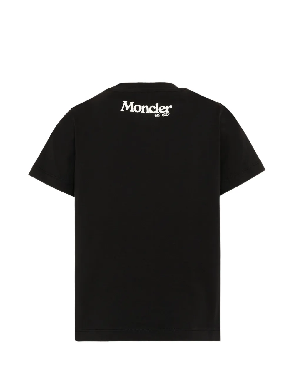 Moncler Enfant Gelaagd T-shirt met logo-patch Zwart