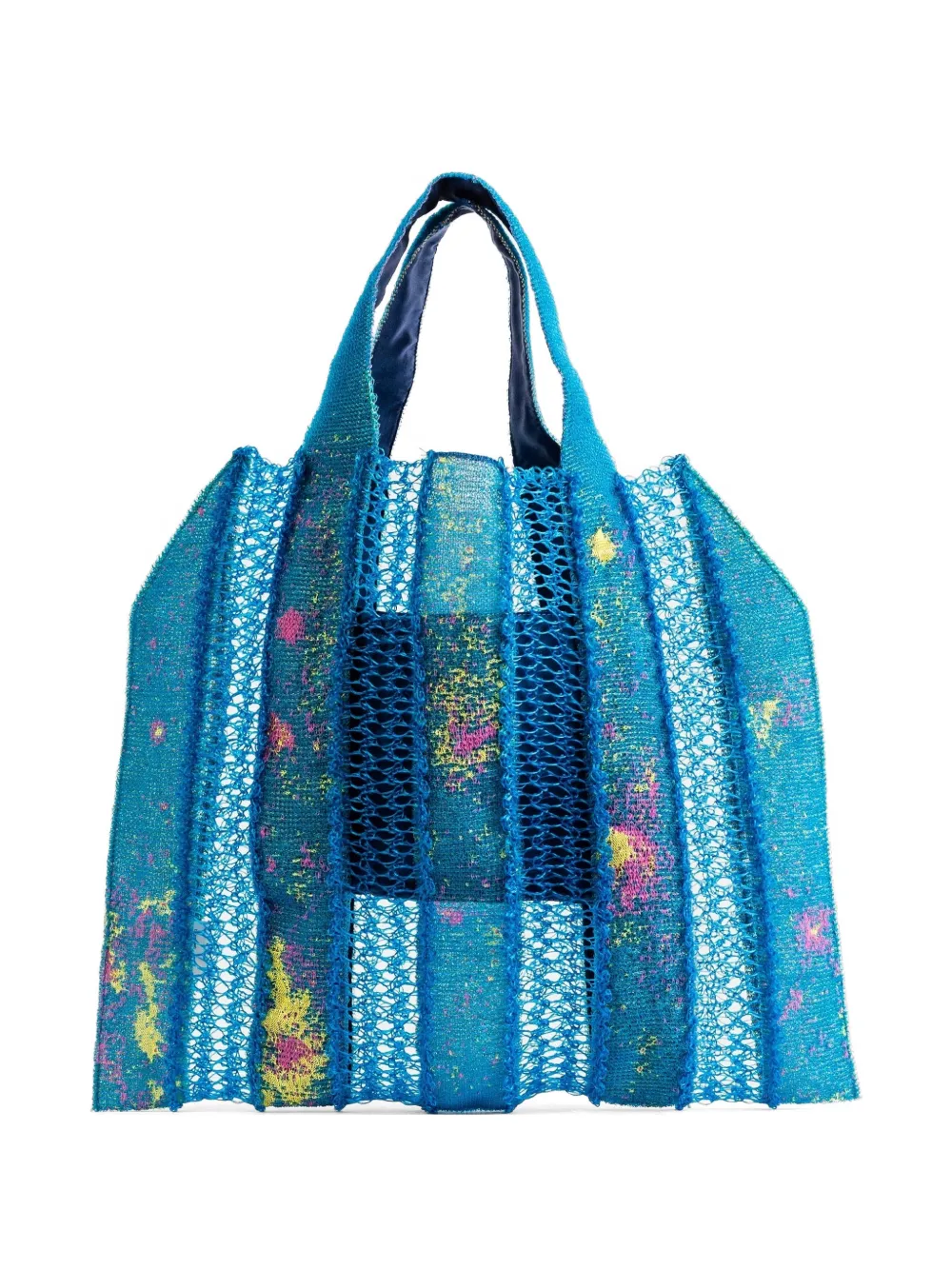 Bielo openwork-knit tote bag - Blu